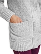 Fleece Lined Zip Cardigan - Grey Marl
