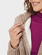 Fleece Lined Zip Cardigan - Natural