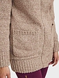 Fleece Lined Zip Cardigan - Natural