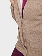 Fleece Lined Zip Cardigan - Natural