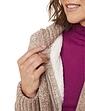 Fleece Lined Zip Cardigan - Natural