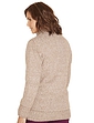 Fleece Lined Zip Cardigan - Natural