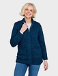 Fleece Lined Zip Cardigan - Teal