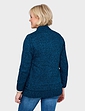 Fleece Lined Zip Cardigan - Teal