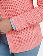 Textured Marl Knit Zip Cardigan - Flamingo