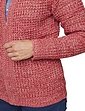 Textured Marl Knit Zip Cardigan - Rust