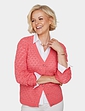 Pointelle Ladies Knit Cardigan - Coral