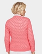 Pointelle Ladies Knit Cardigan - Coral