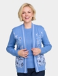 Jacquard Mock Twin Set - Dusky Blue
