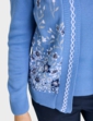 Jacquard Mock Twin Set - Dusky Blue