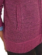 Knitted Fleece Lined Zip Cardigan - Raspberry