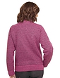 Knitted Fleece Lined Zip Cardigan - Raspberry