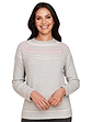 Crew Neck Jacquard Jumper Grey Marl