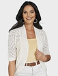 Pointelle Shrug - Cream
