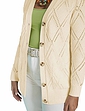 Longline Mock Horn Button Cardigan With Front Pockets Lemon