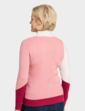 Colour Block Turtle Neck Jumper - Wine