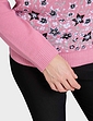 Floral Jacquard Jumper - Dusky Pink