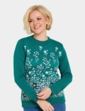 Floral Jacquard Jumper - Jade