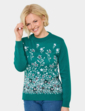 Floral Jacquard Jumper - Jade