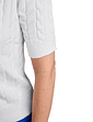 Short Sleeve Cable Cardigan - Cream