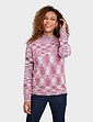 Space Dyed Turtle Neck Jumper - Pink/Blue