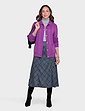 Scallop Edge Cable Cardigan - Violet