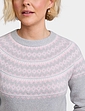 Fairisle Inspired Jumper - Grey Marl