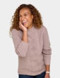 Pearl and Cable Turtleneck Jumper - Mocha
