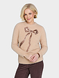 Bow Sequin Jumper - Natural