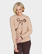 Bow Sequin Jumper - Natural