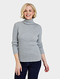 Roll Neck Jumper - Grey Marl