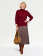Roll Neck Jumper - Wine