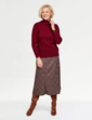 Roll Neck Jumper - Wine