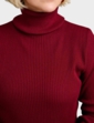 Roll Neck Jumper - Wine