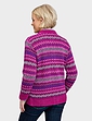 Fairisle Inspired Cardigan - Cerise