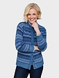 Fairisle Inspired Cardigan - Denim