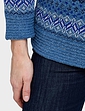 Fairisle Inspired Cardigan - Denim