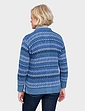 Fairisle Inspired Cardigan - Denim