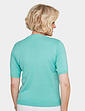 Short Sleeve Embroidered Jumper - Turquoise