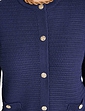 Jacket Style Cardigan - Navy