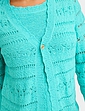 Pointelle Mock Twinset - Turquoise