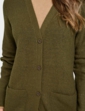 Detachable Scarf Cardigan - Green