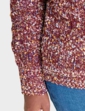 Zip Front Textured Fleck Cardigan - Dusky Pink