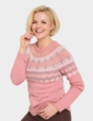 Fairisle Inspired Jumper - Blush Pink