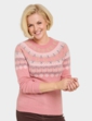 Fairisle Inspired Jumper - Blush Pink