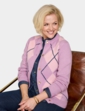 Argyle Gold Button Cardigan - Mauve
