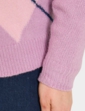 Argyle Gold Button Cardigan - Mauve