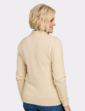 Argyle Gold Button Cardigan - Natural