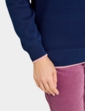 Fleece Lined Turtle Neck Jumper - Navy