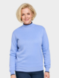 Fleece Lined Turtle Neck Jumper - Pale Blue